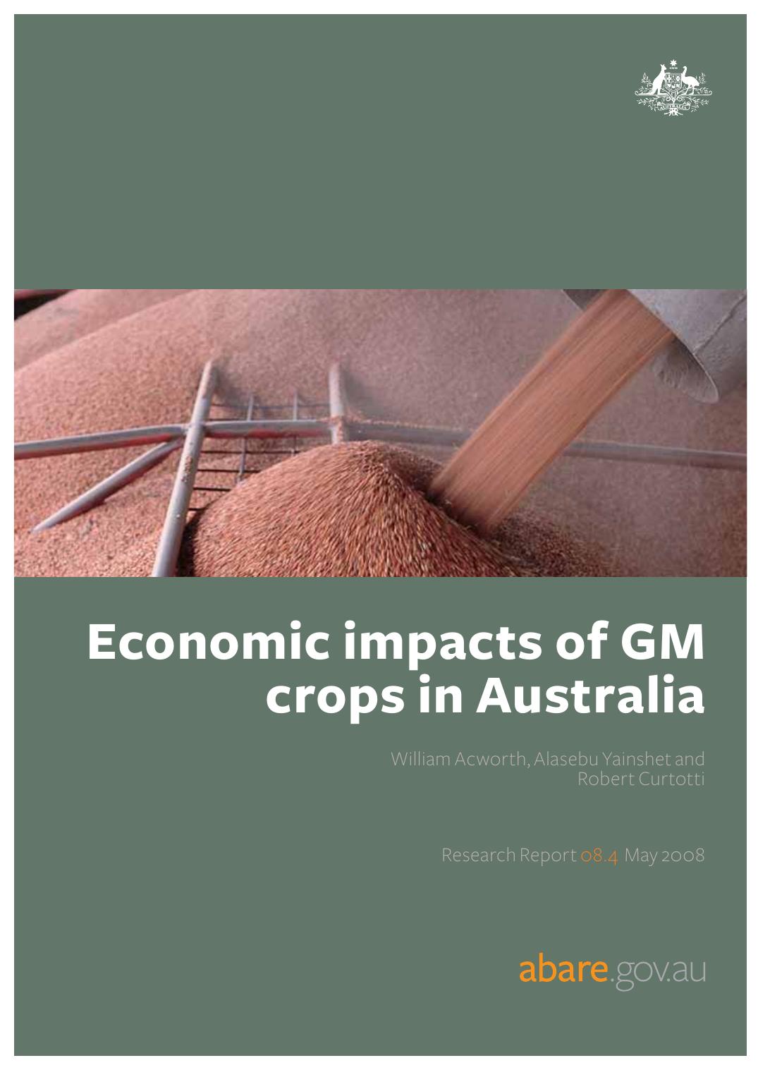Economic impacts of GM crops in Australia